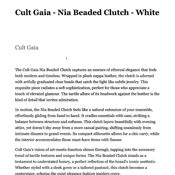 Cult Gaia Nia  beaded Leather clutch - Picture 9 of 15